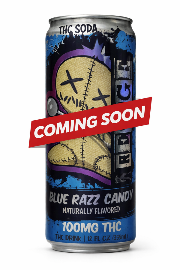 Revenge - Blue Razz Candy - 100mg THC Soda