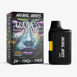 goddess blend delta 9 thc disposable animal mints 2 grams