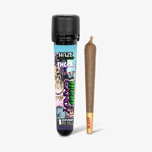 haze exotics thc-a flower hood candy 1 gram preroll