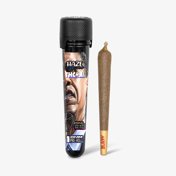 haze exotics thc-a flower obama runtz 1 gram preroll