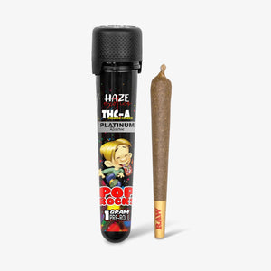 haze exotics platinum reserve thc-a flower pop rocks 1 gram preroll