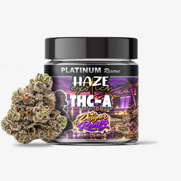 THC-A FLOWER  / DESIGNER RUNTZ/ HAZE EXOTICS PLATINUM RESERVE