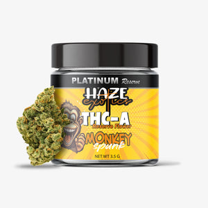 haze exotics platinum reserve thc-a flower monkey spunk 3.5 gram