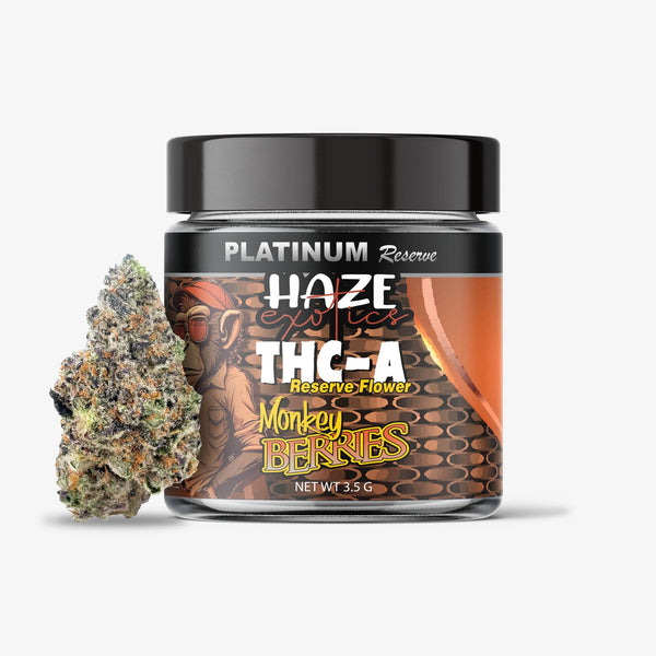 haze exotics platinum reserve thca flower monkey berries 3.5g