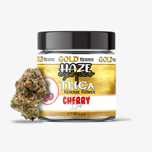 haze exotics gold reserve thc-a flower cherry bomb 3.5 grams