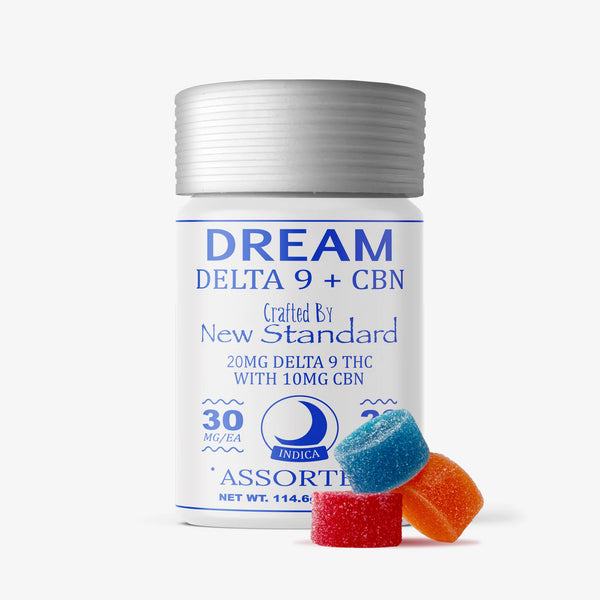 D9/CBN - DREAM - 30mg GUMMY - ASSORTED 20ct - NEW STANDARD HEMP