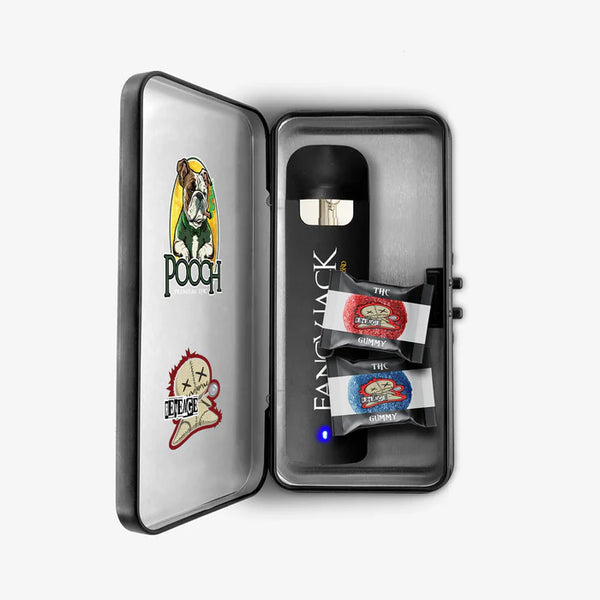 THC-A DISPOSABLE 2g / FANCY JACK / TWO 100 MG D8 GUMMIES / REVENGE / POOCH