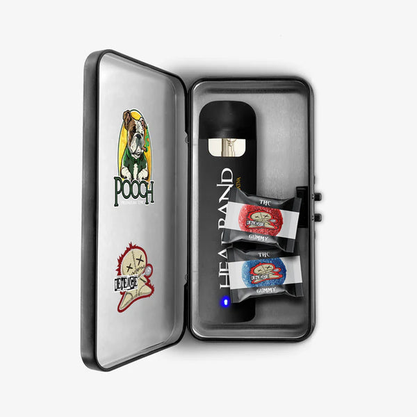 THC-A DISPOSABLE 2g / HEADBAND/ TWO 100 MG D8 GUMMIES / REVENGE / POOCH