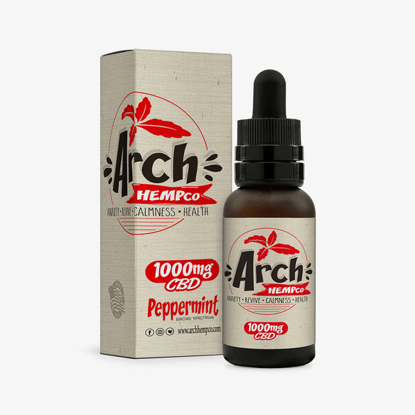 arch hempco broad spectrum tincture peppermint 1000 milligrams
